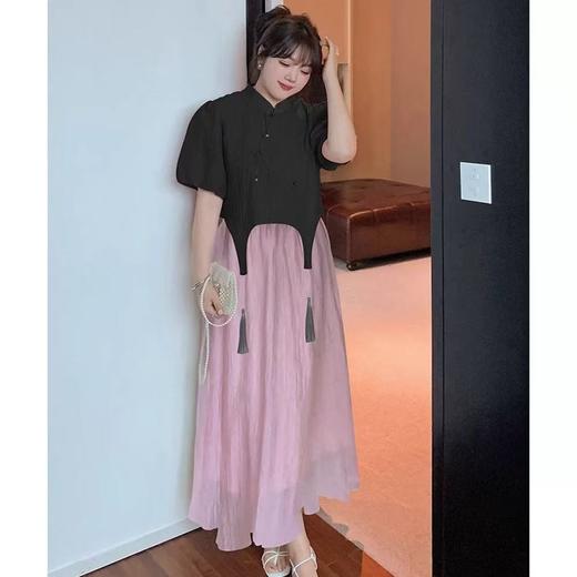 超值购【诗铭洛可】W998国风上衣流苏盘扣压皱短袖小衫A12-2 商品图3