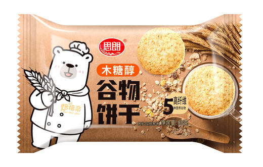 【休闲零食】思朗木糖醇谷物饼干 80g/袋 商品图0