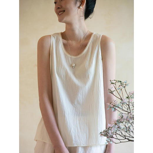 牧衣游原创 60支新疆棉马夹夏季百搭背心 花有约【不支持会员折】 商品图1