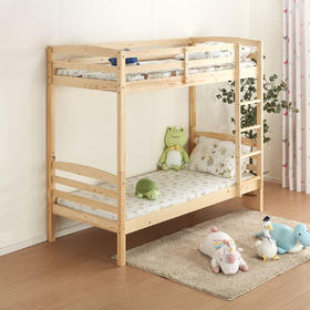 【家具】双层床 90 自然色/中棕色