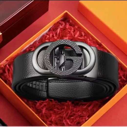 【限定礼盒❗轻奢男士皮带】采用人体工学设计，佩戴更佳柔软舒适，自动扣腰带商务百搭G字时，尚礼盒装送男友老公爸爸父亲节礼物QQ 商品图0
