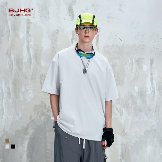 BJHG不计后果简约轻薄透气短袖t恤男夏季宽松潮牌美式休闲半袖T恤 商品图2