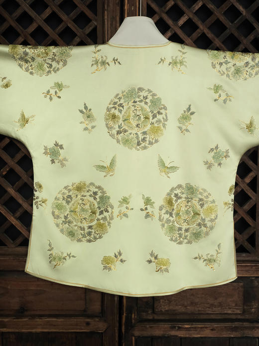 盛唐牡丹大师系列| 重工盘金团花外套-黄绿 商品图4