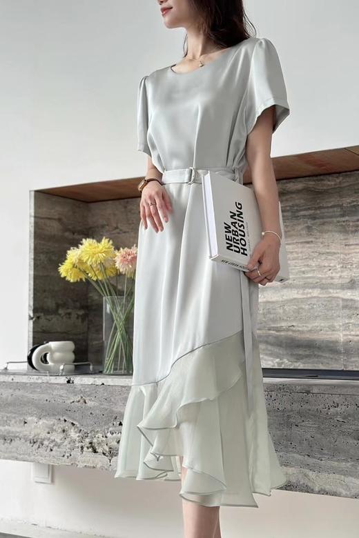 Le Malene 浪漫优雅光泽感拼接式连衣裙 20305 商品图5