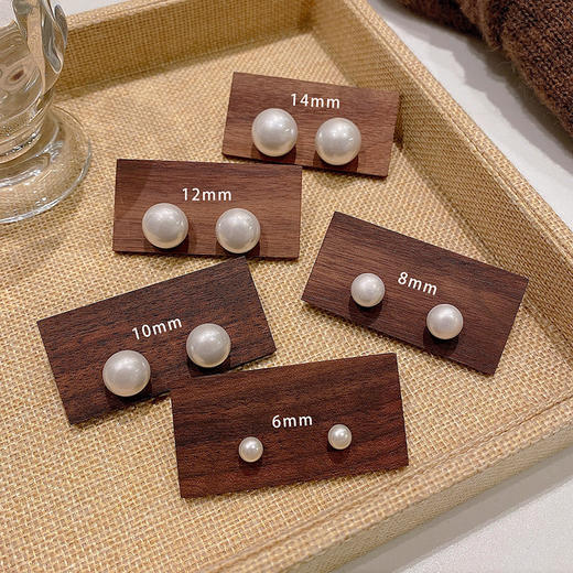 「9.9到手！复古高级感」S925银针复古珍珠耳钉 新款小众气质网红耳环时尚饰品 商品图0