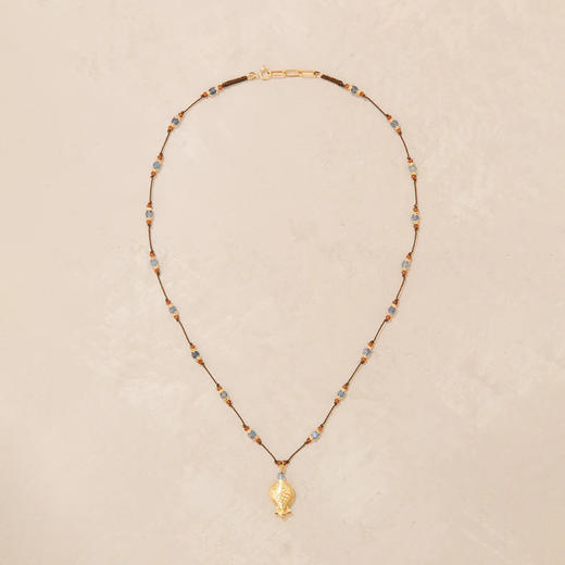 订购8周到｜Tityaravy-Sole-小鱼护身符 海蓝宝石 石榴石 碧玺 项链［法国设计师］ 商品图0