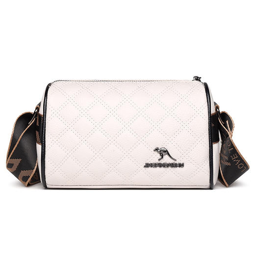 TZW-2025新款菱格绣线真皮单肩斜挎包 商品图1