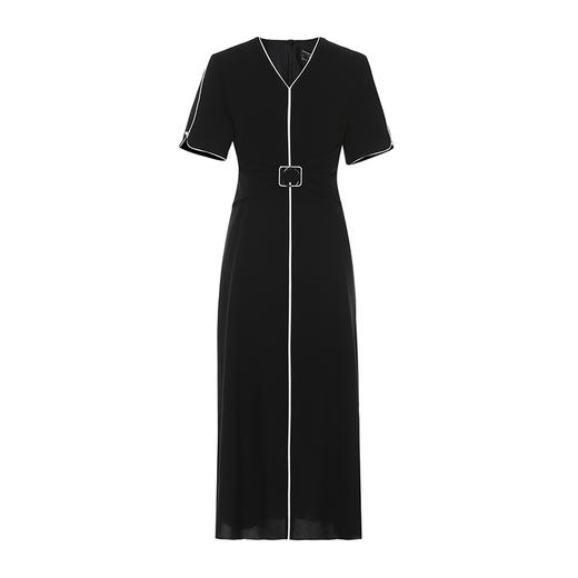 EITIE爱特爱夏季新款气质法式优雅显瘦黑色连衣裙7807577 商品图5