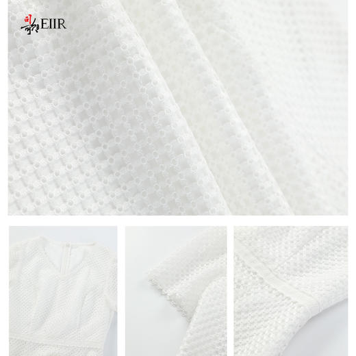 司歌蕾丝短袖v领收腰连衣裙A911215X 商品图2