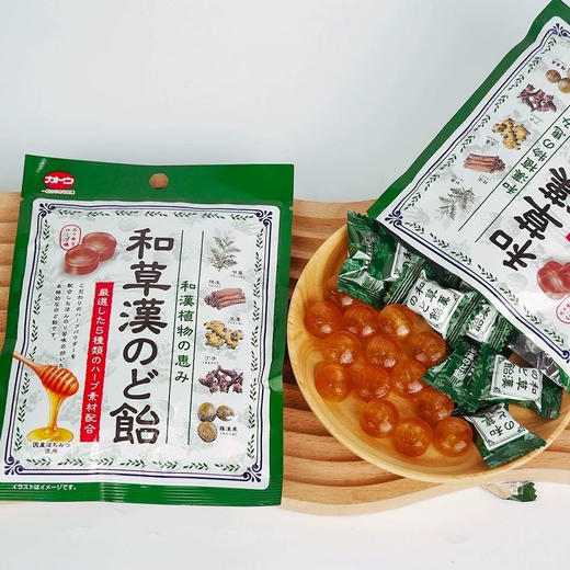 日本加藤制果·和草汉润喉糖原味草本温和独立包装糖果 51g (约14颗) /袋 商品图1