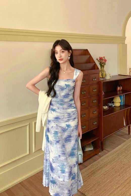 SUMMER & SAGE 法式蓝色度假风吊带裙开衫套装 20301 商品图2