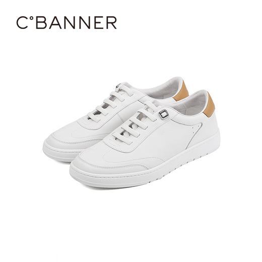 千百度秋季真皮德训鞋舒适低跟橡胶底男鞋德训鞋A25431062 商品图4