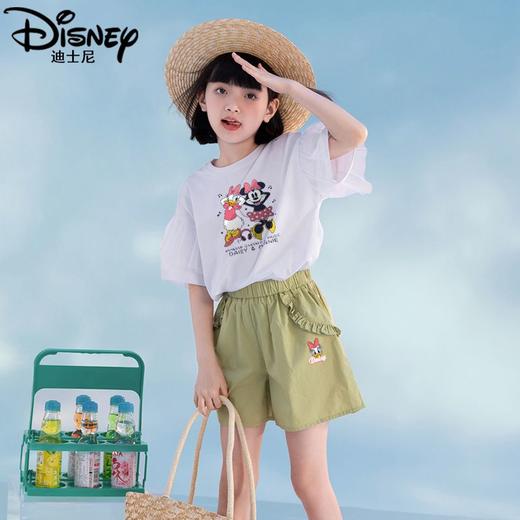迪士尼女童短袖T恤夏季薄款2024新款半袖儿童上衣洋气小女孩夏装 商品图5