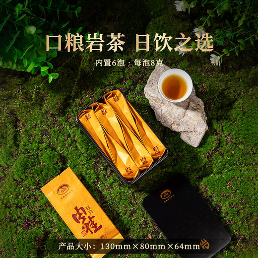 岩语 厚韵肉桂 茶叶特级武夷岩茶中火乌龙茶正宗盒装自饮口粮茶48g 商品图1