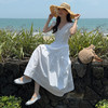 西遇白色小飞袖连衣裙女夏季新款海边度假风旅游初恋裙子SS050864 商品缩略图2