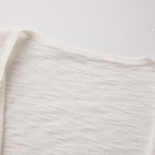 ROMI STUDIO“法式优雅”棉麻混纺花纱轻薄短款针织开衫 RWCRSG3069 商品图2