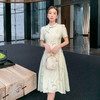 奢姿大码女装2025夏季气质立领拼接连衣裙胖妹妹改良旗袍时尚裙子9952853275 商品缩略图2