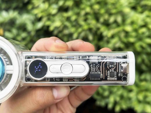 【小巢糖同款 市面顶配/爆款】透明无刷电机3000毫安版半导体涡轮手持风扇 商品图5