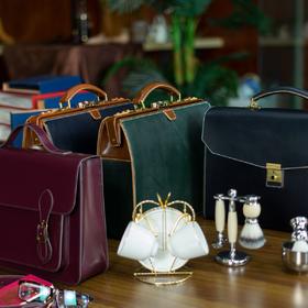 高级手工定制-轻复古杜勒斯口金式手拎公文包-两款多色可选