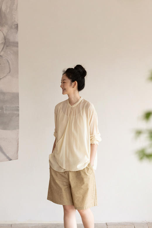 牧衣游原创 100支纯棉轻薄短外套新品通勤设计感文艺开衫 流光羽 商品图5