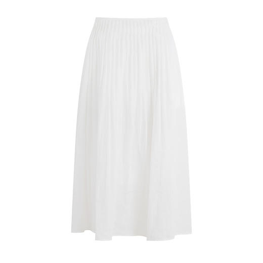 【风之褶皱】白色苎麻半身裙女夏季高腰显瘦气质百褶裙子 商品图5