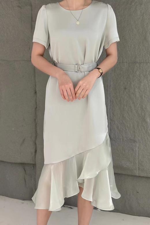 Le Malene 浪漫优雅光泽感拼接式连衣裙 20305 商品图4