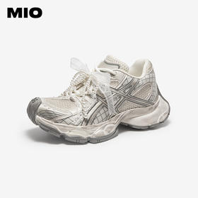 MIO米奥老爹鞋做旧复古脏脏鞋珍珠蕾丝鞋带运动鞋女M254586225