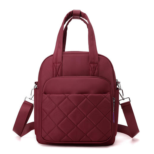 TZW-2025新款绣线菱格女士双肩包 商品图4