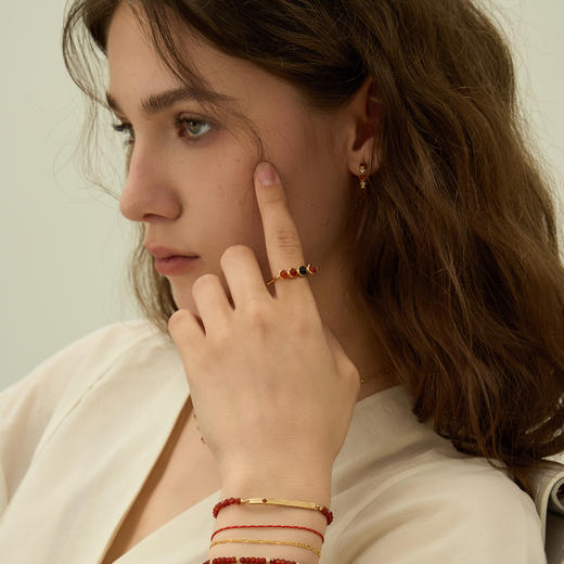 ARSIS银饰｜秘密花园系列 落日霞辉方形排戒 商品图3