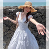 西遇白色小飞袖连衣裙女夏季新款海边度假风旅游初恋裙子SS050864 商品缩略图1