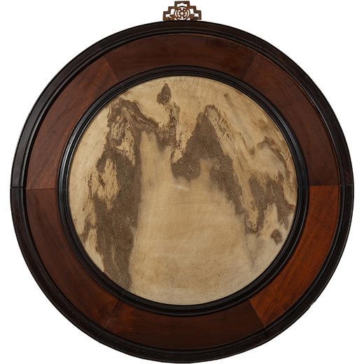 清	红木镶云石圆形大挂屏 商品图5