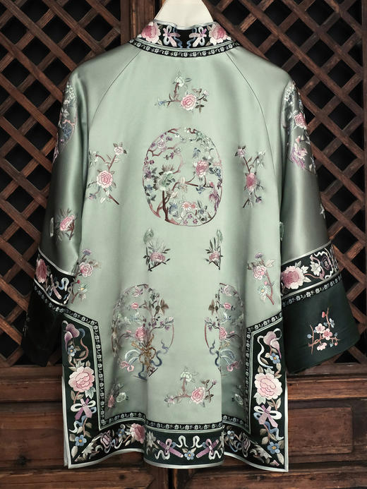 盛唐牡丹大师系列| 重工刺绣牡丹团花外套-绿色 商品图6