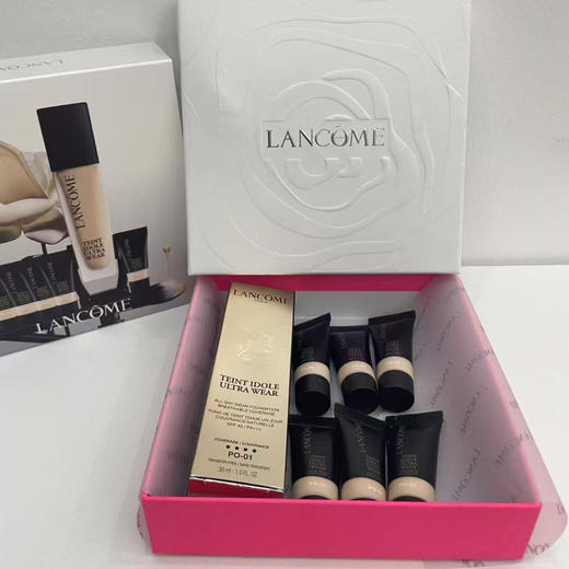 【买一送六 30ml送30ml】Lancôme兰蔻持妆粉底液 30ml正装 套盒装 #Po-01（30ml+5ml*6）新期效 商品图10