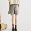 谜底短裤女2025夏季新品复古风日常棉麻提花宽松A型裤子252MK0526 商品缩略图2