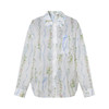 两三事 琉璃清梦 2025夏季新款复古荷叶边翻领印花长袖衬衫女 商品缩略图4