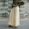 绽放旅行女装306朵/【甜茶系列·茉莉白茶】砂洗苎麻花边半身长裙 商品缩略图0