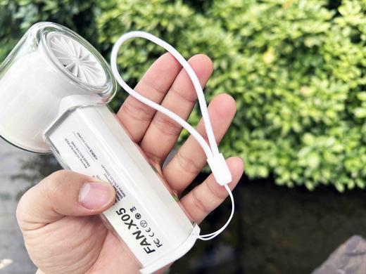 【小巢糖同款 市面顶配/爆款】透明无刷电机3000毫安版半导体涡轮手持风扇 商品图2