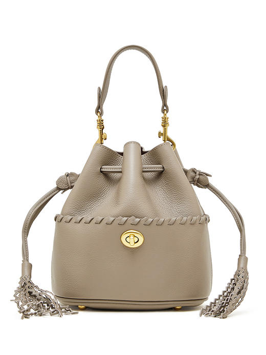 【预售3天】小众流苏抽绳包包单肩斜挎包时尚水桶包D3087 商品图5