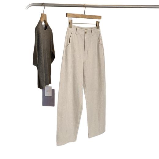 型爆好！！一眼设计师买手店的feel！2025新款双口袋亚麻老钱风通勤休闲裤 商品图4