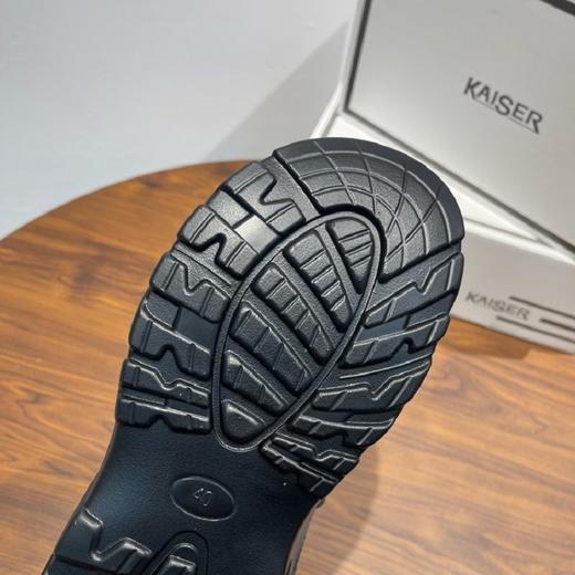 【预售5天内发出】意大利凯撒KAISER夏季新款男士真皮凉拖沙滩鞋舒适轻弹增高魔术贴疯马牛皮凉鞋100% 商品图3