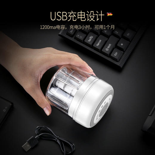 迷你无线电动捣蒜器拉蒜器蒜泥器神器蒜泥机压蒜器打蒜蓉机搅蒜器 商品图1