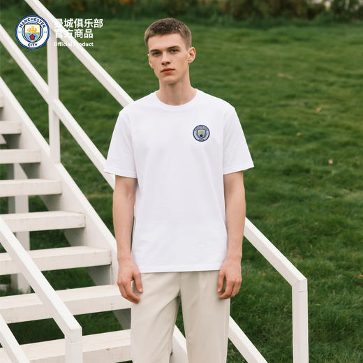 【官方正版】曼城俱乐部 | 夏季新款白色休闲T恤清爽透气基础款短袖 商品图4