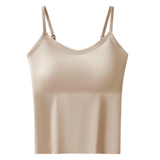 日式无印暗纹冰丝美背吊带 A-4592 商品图0