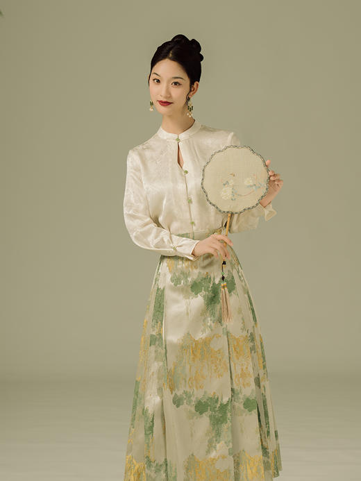 【明星同款】荷言GL 入云 织金改良马面裙百搭新国风 商品图1