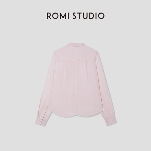 ROMI STUDIO“随性松弛”100%色织亚麻老钱风轻薄V领衬衣RWCSSY2407 商品图1