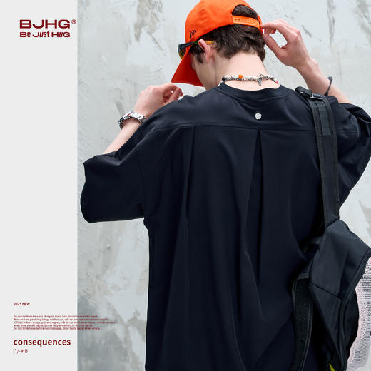 BJHG不计后果简约轻薄透气短袖t恤男夏季宽松潮牌美式休闲半袖T恤 商品图1