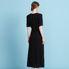 EITIE爱特爱夏季新款气质法式优雅显瘦黑色连衣裙7807577 商品缩略图4