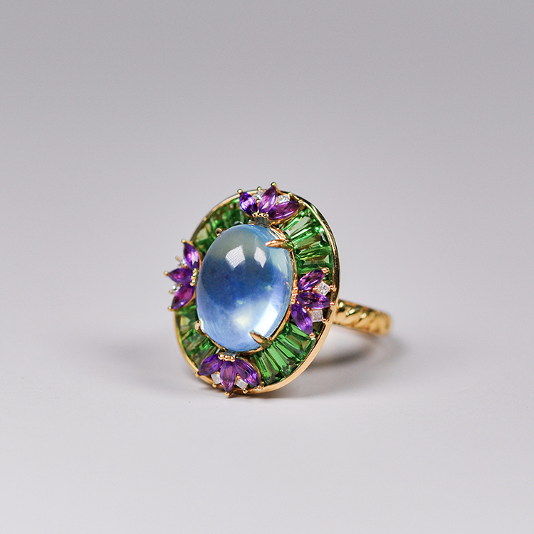 莫奈睡莲戒【定制款，联系客服询价】