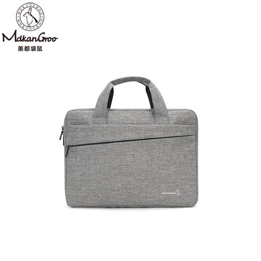 美都袋鼠/MDKANGROO 休闲黑色灰色牛津布手提电脑包可放15.6英寸笔记本电脑MDXXB4008-H（灰） 商品图0
