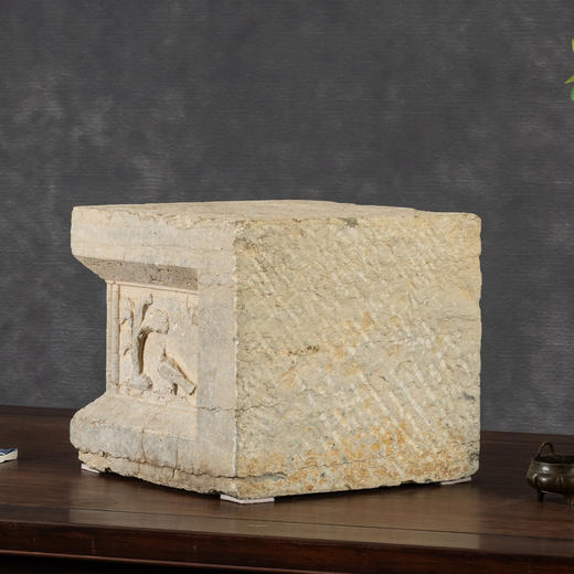 明	石雕鹿纹方座 商品图4